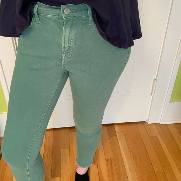 Gap Green Denim 27 Regular True Skinny Raw Ankle - Picture 8 of 8